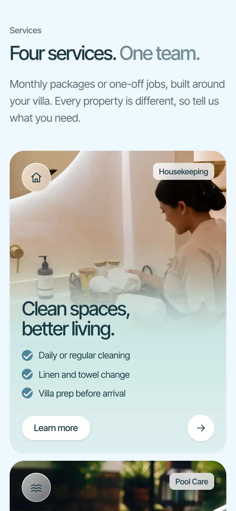 Bali Property Care: Kartu layanan